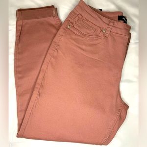 Juniors size 15 Pink nude stretchy jeans
